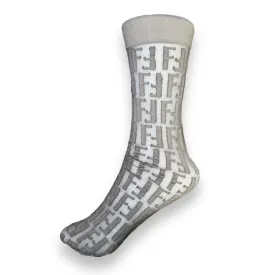 F Inspired Logo Stocking Socks - Gray