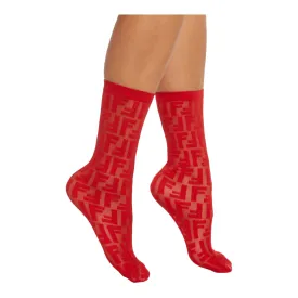 F Inspired Stocking Socks - Red