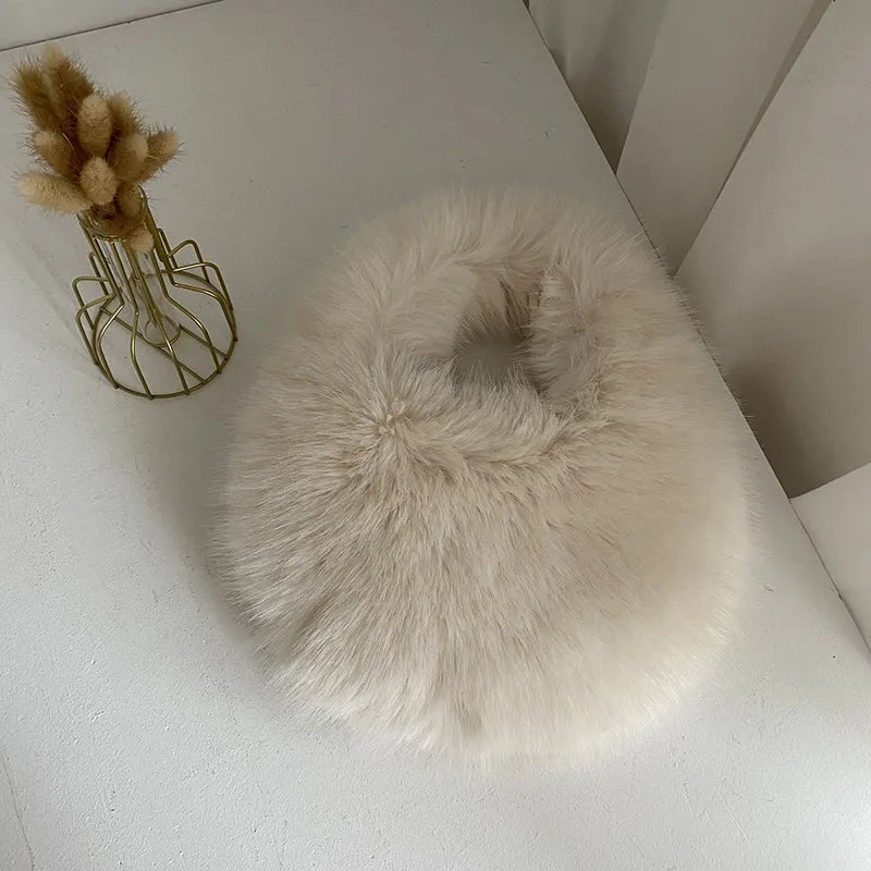 Fancy Fur Japan and South Korea Cute Hand Carry Fur Bag