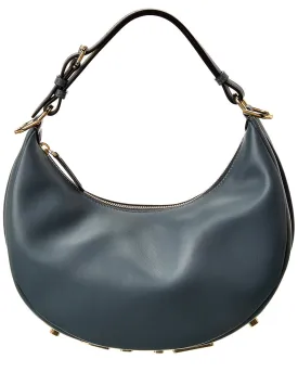 FENDI Fendigraphy Small Leather Hobo Bag