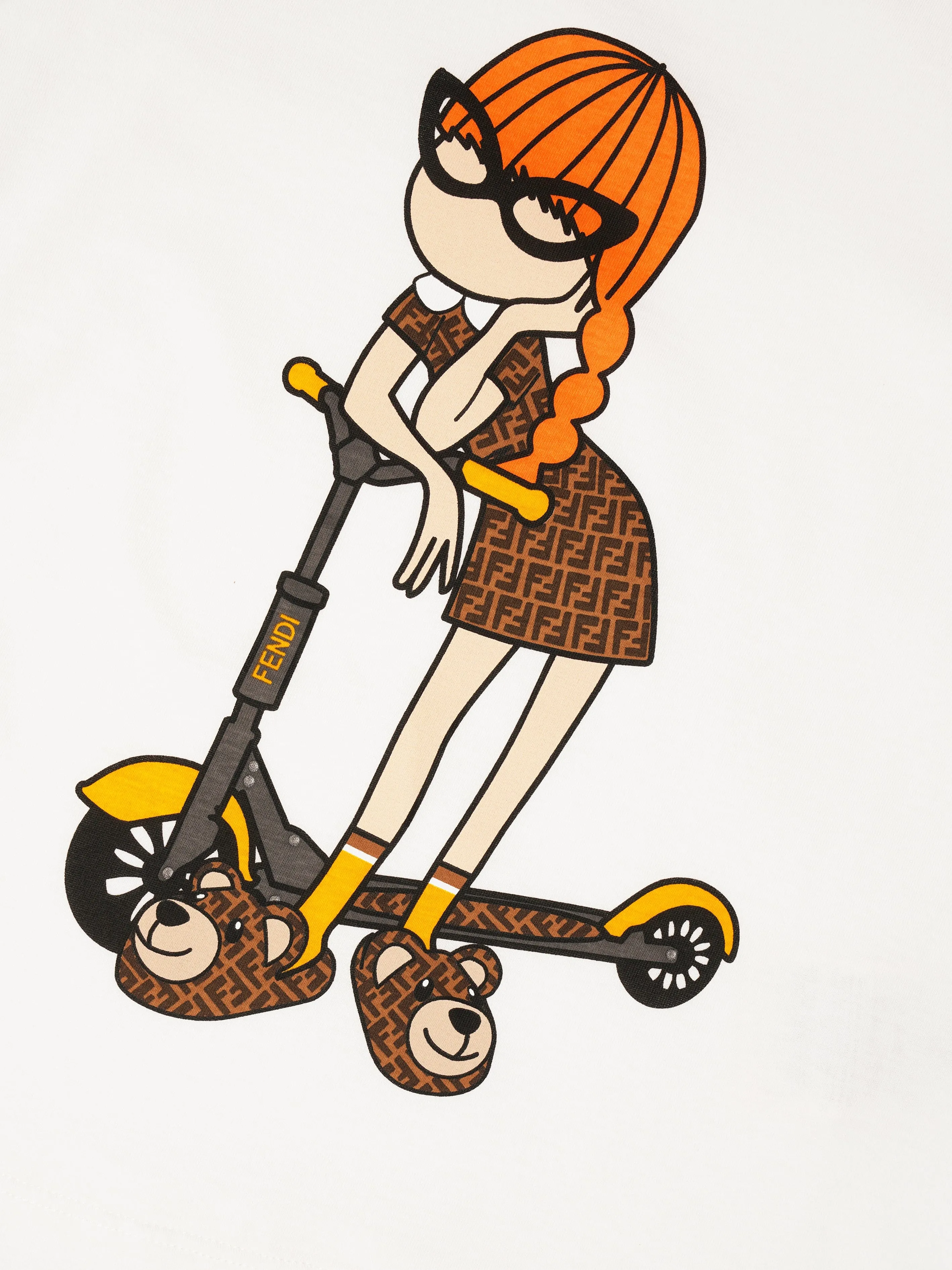 Fendi Girls Scooter Fashionista T-Shirt