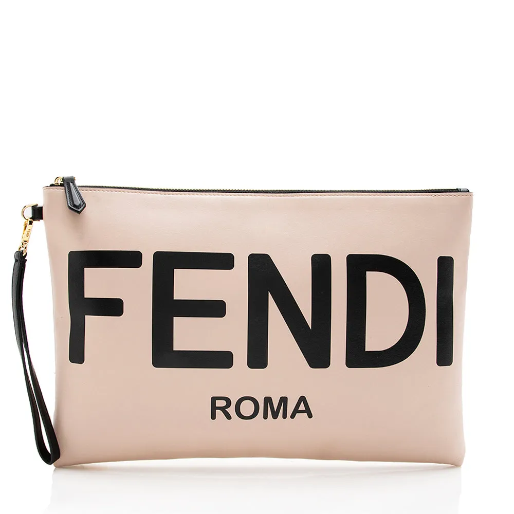 Fendi Leather Logo Pouch (SHF-16970)