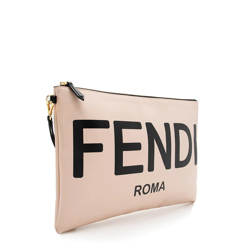 Fendi Leather Logo Pouch (SHF-16970)