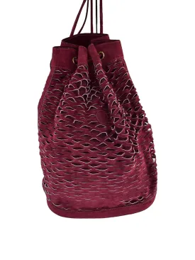 Fendi Perforated Suede Bucket Bag