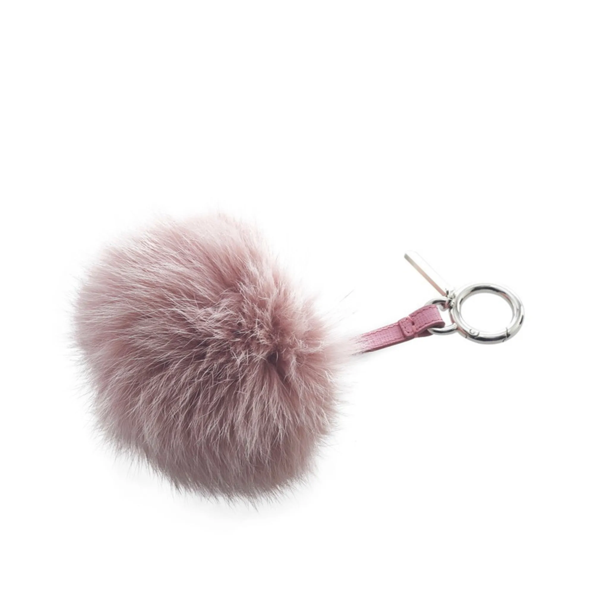 FENDI pompom charm pink fur ladies