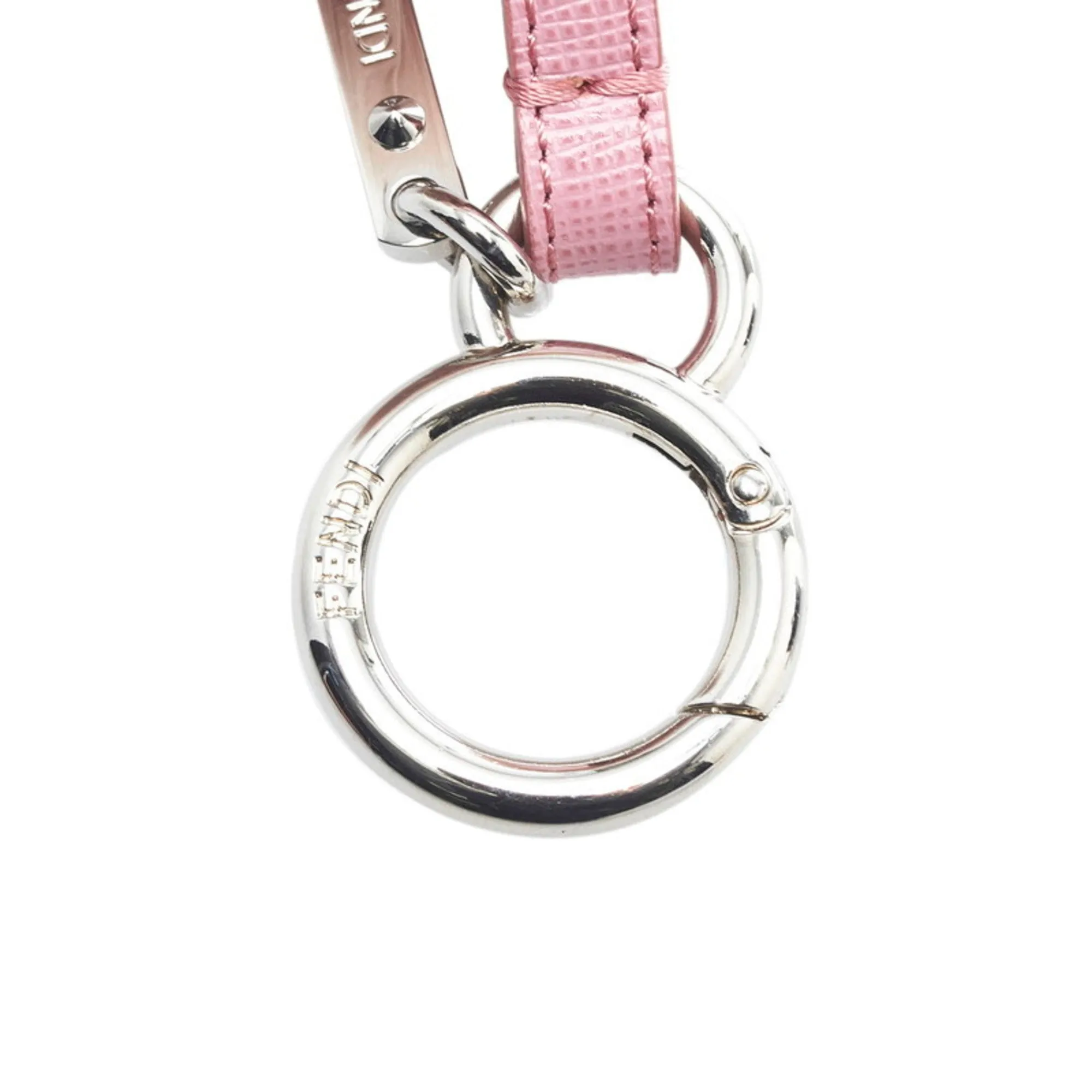 FENDI pompom charm pink fur ladies