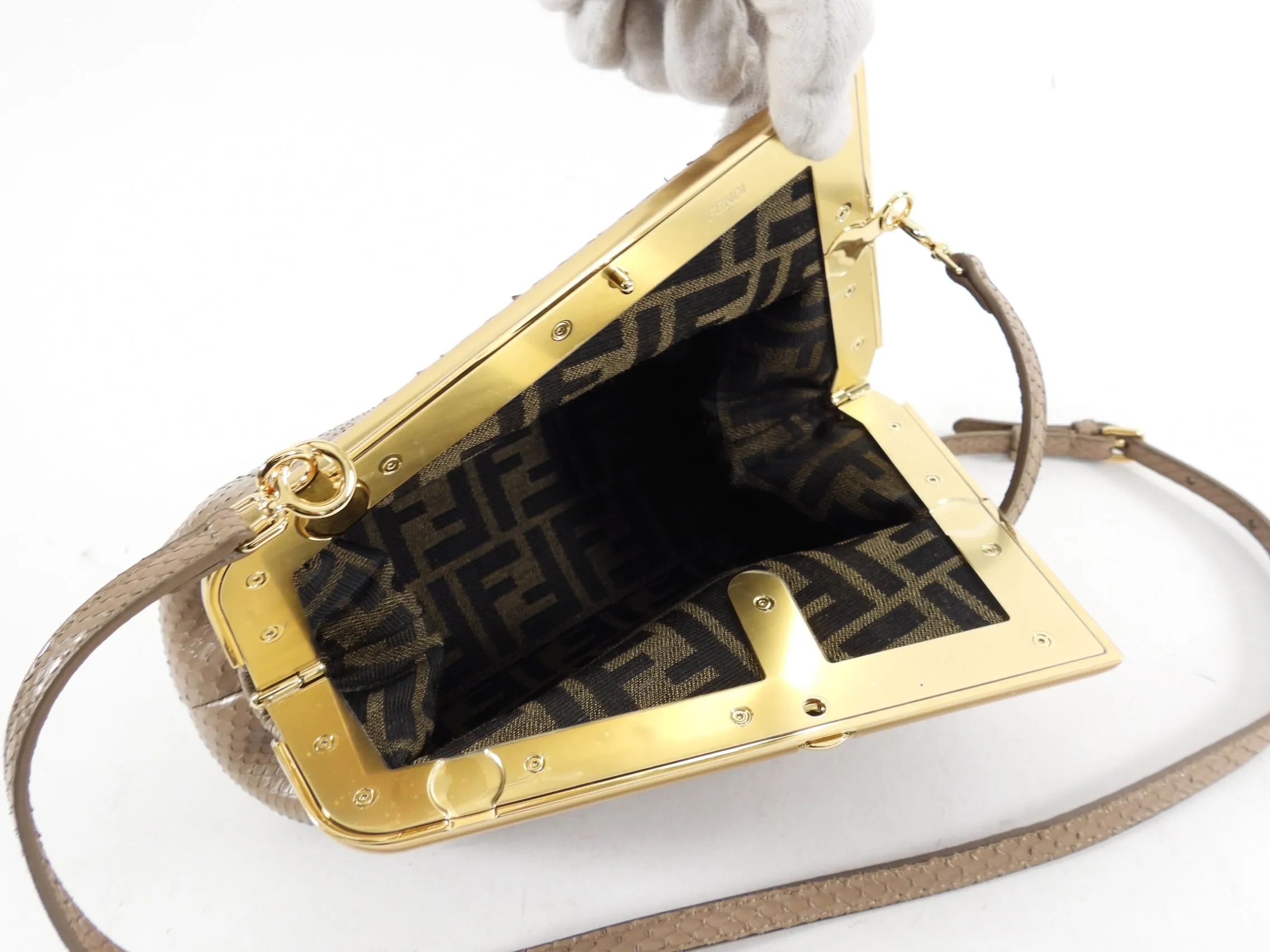 Fendi Small First Convertible Clutch / Shoulder Bag