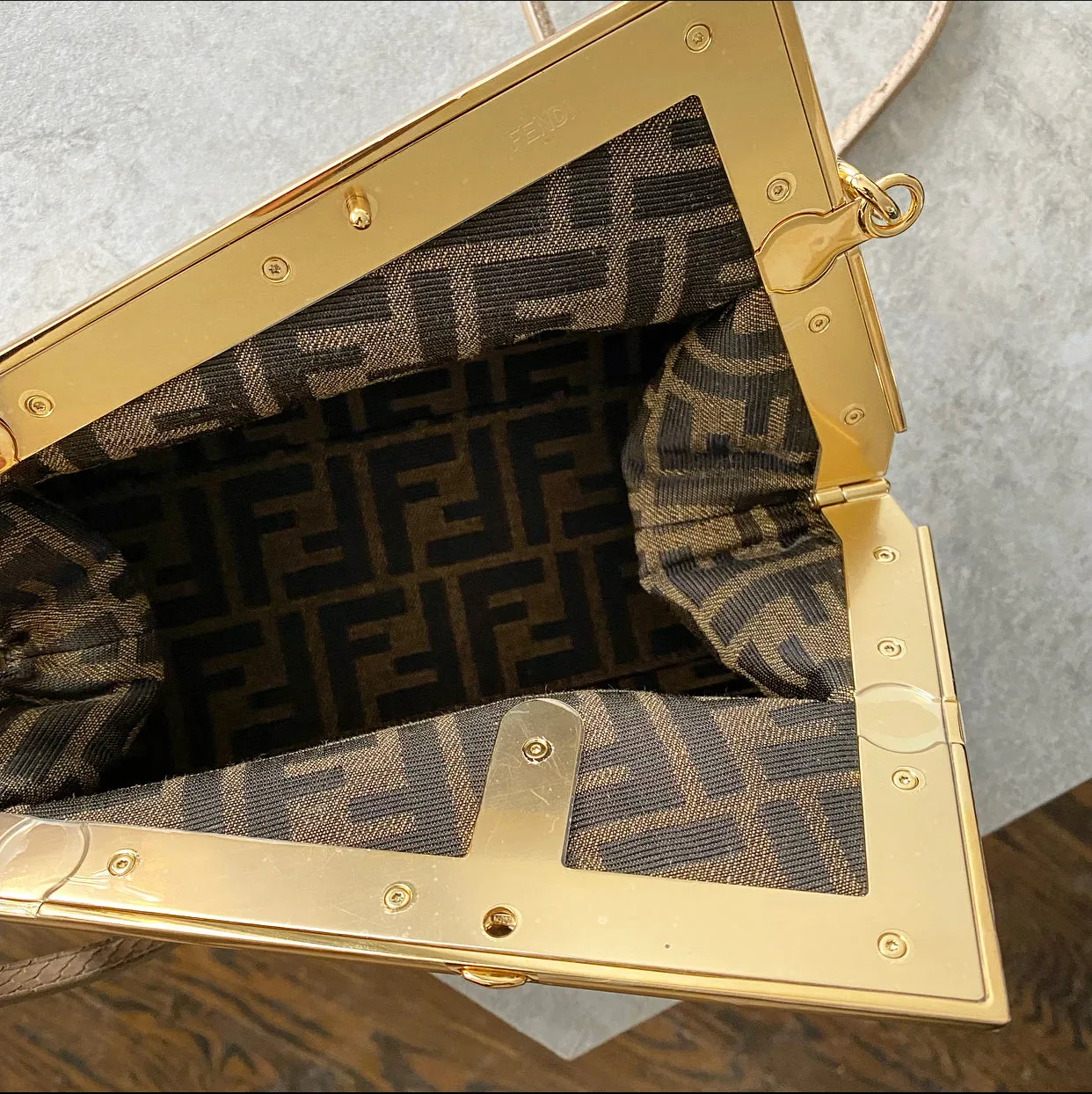 Fendi Small First Convertible Clutch / Shoulder Bag