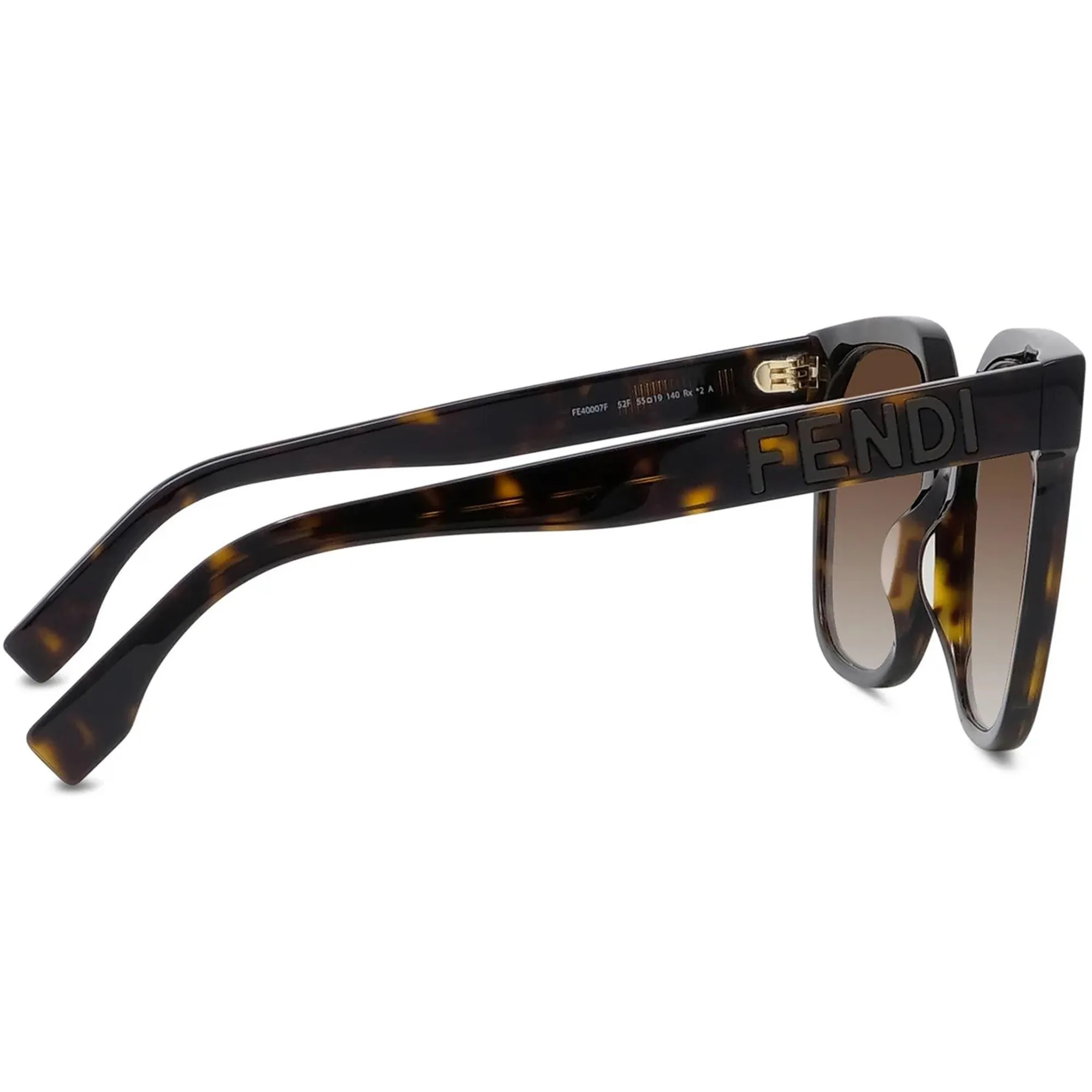 Fendi Women's Sunglasses - Gradient Lens Dark Tortoise Square Frame | FE40007I 52F