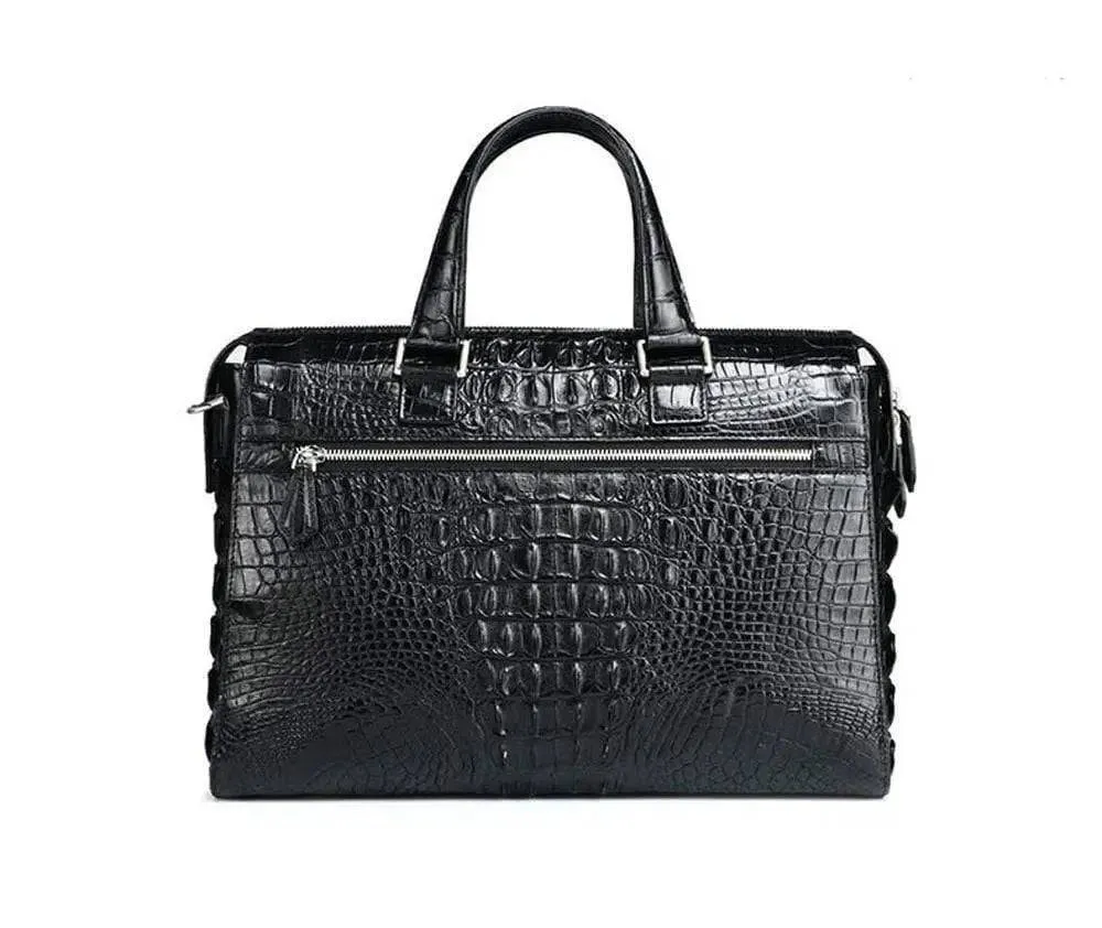 Genuine  Crocodile Leather Laptop  Briefcase Bag