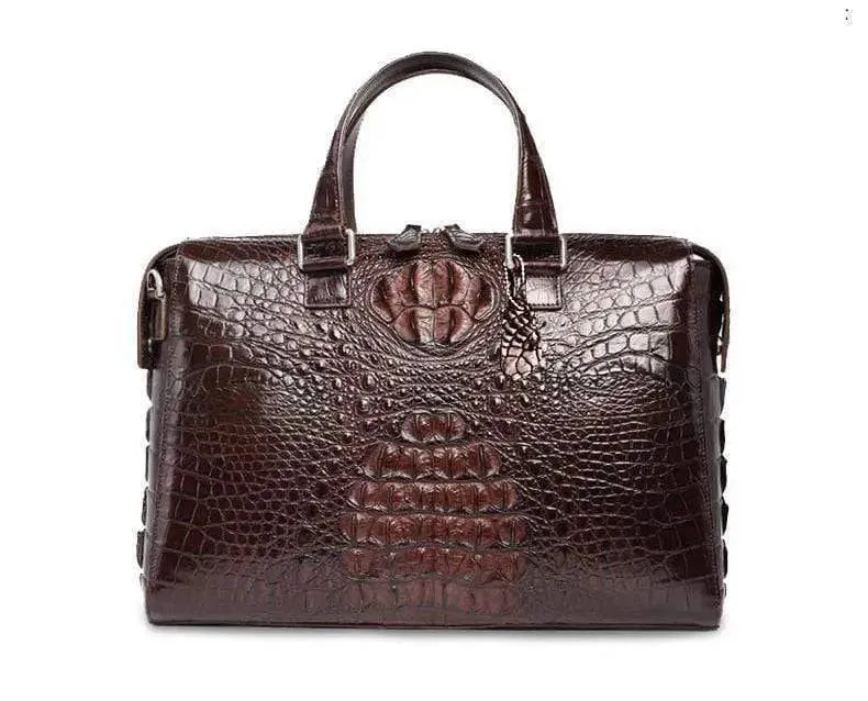 Genuine  Crocodile Leather Laptop  Briefcase Bag