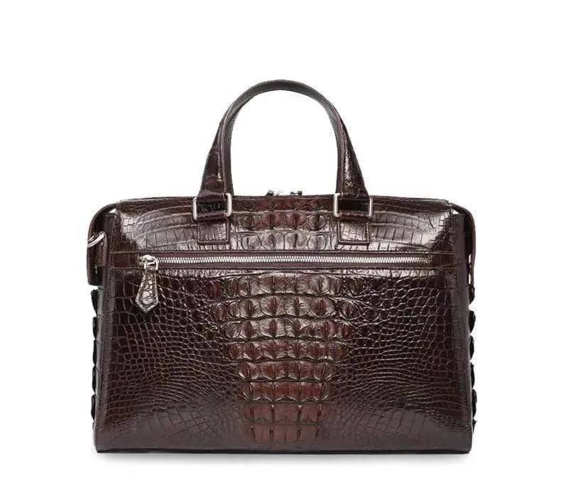 Genuine  Crocodile Leather Laptop  Briefcase Bag