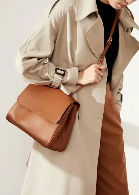 Genuine Leather Top Handle Shoulder Bag