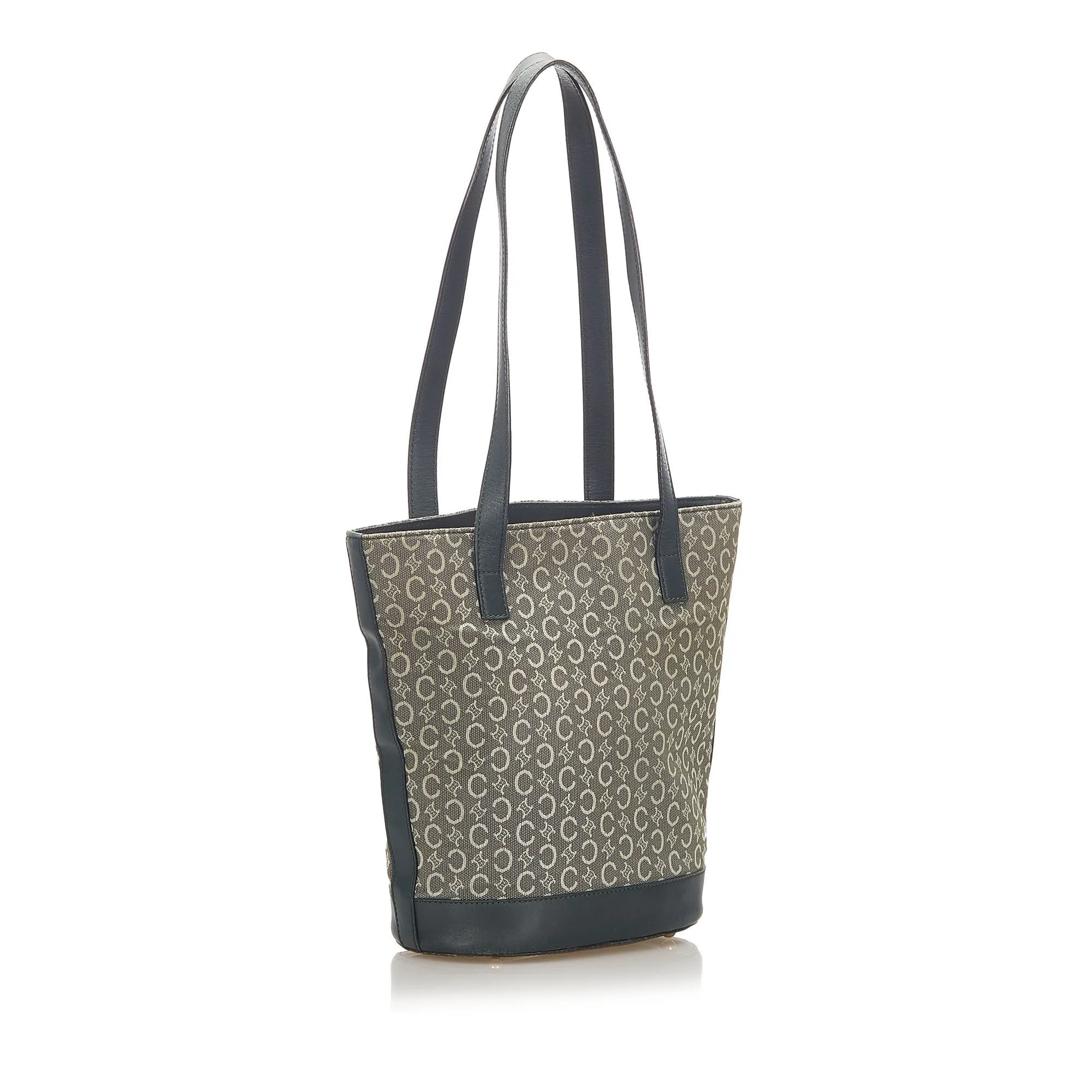 Gray Celine C Macadam Canvas Tote Bag