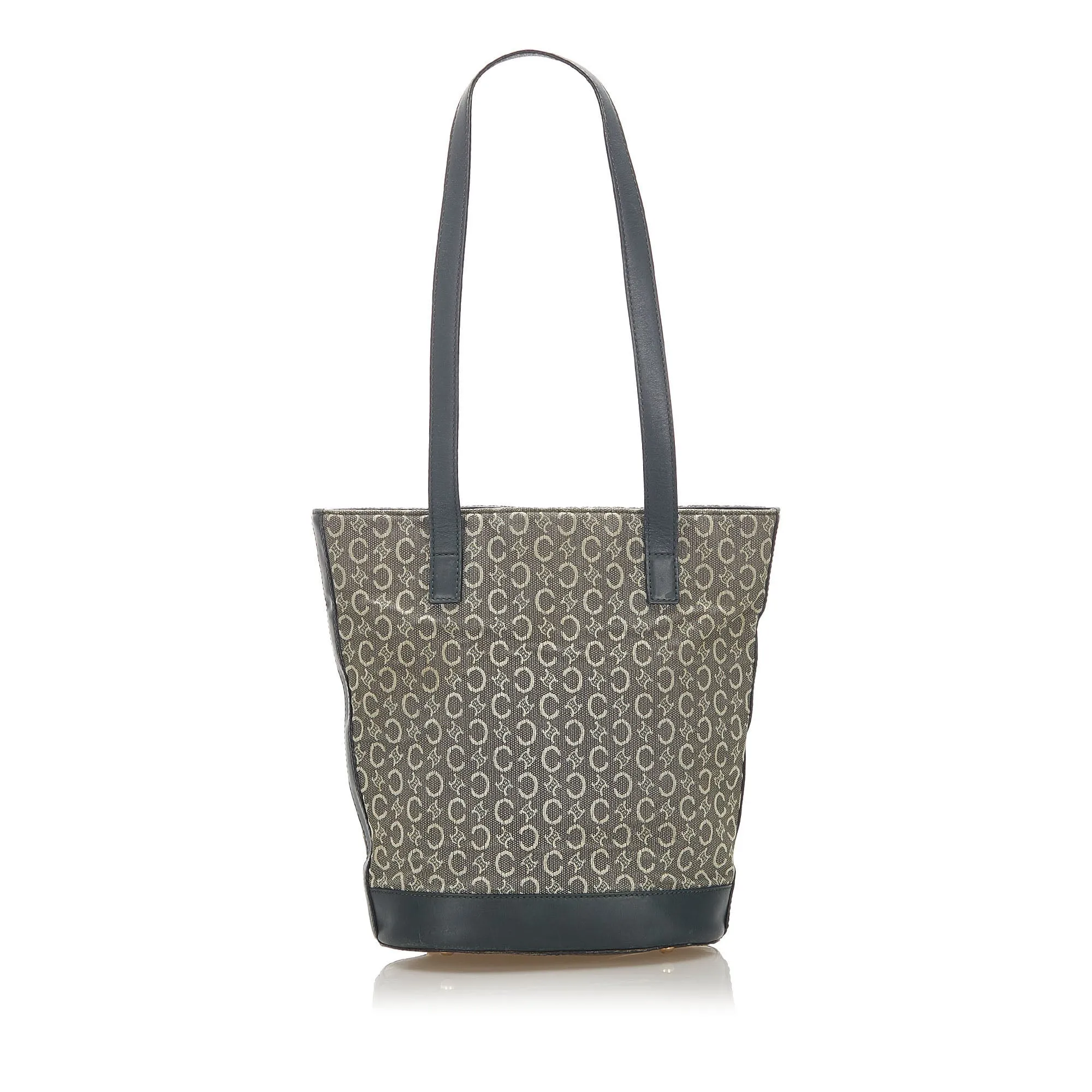 Gray Celine C Macadam Canvas Tote Bag