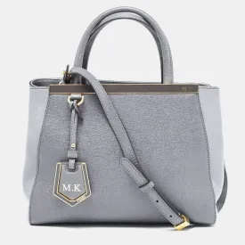 Grey Leather Mini 2Jours Tote