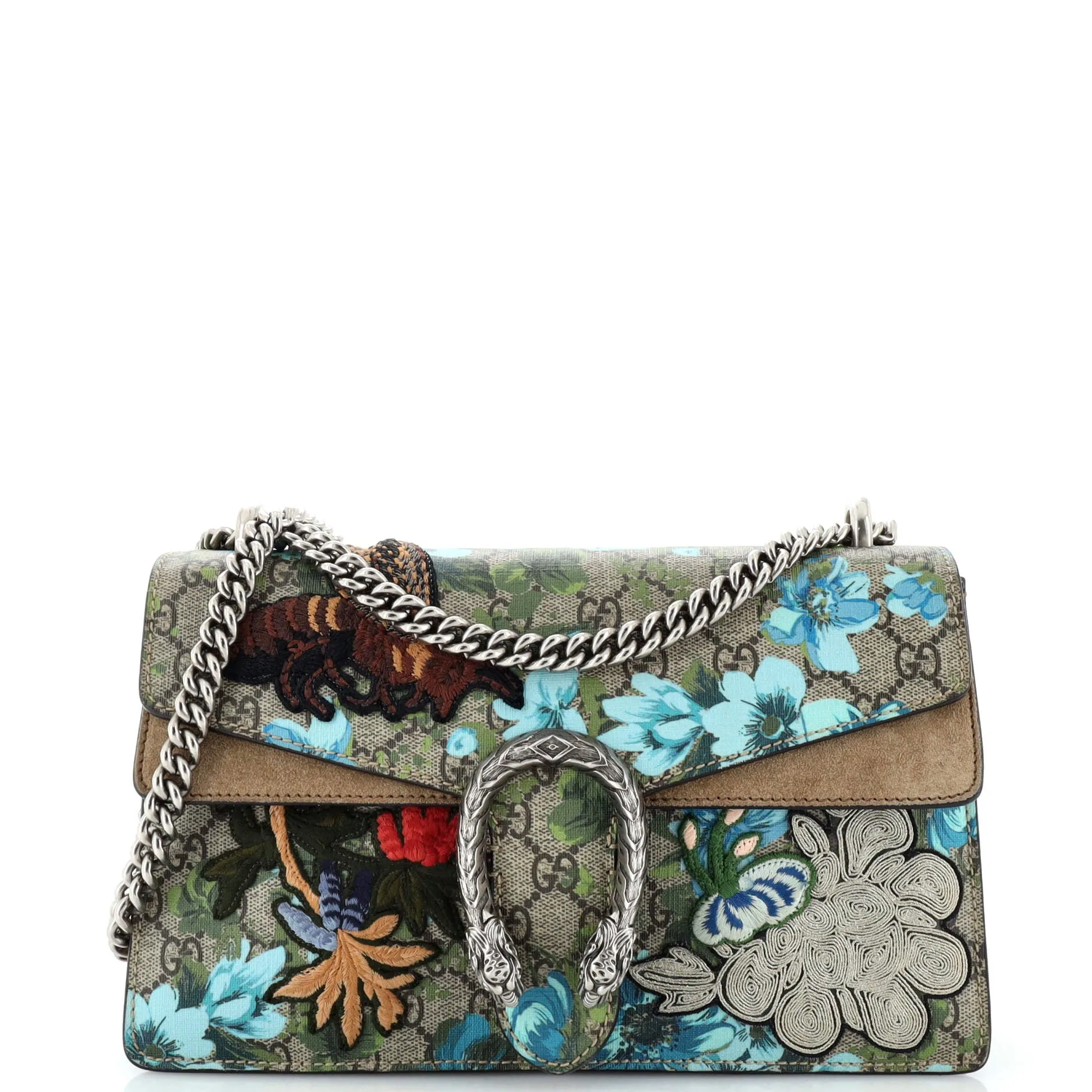 GUCCI Dionysus Bag Embroidered Printed GG Coated Canvas Small