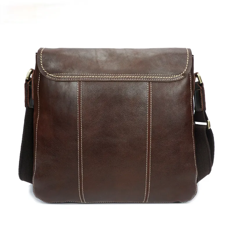 Handmade Oil Wax Leather Crossbody Men's Bag 8069