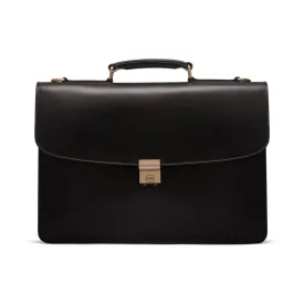 Harvard Leather Briefcase - Black