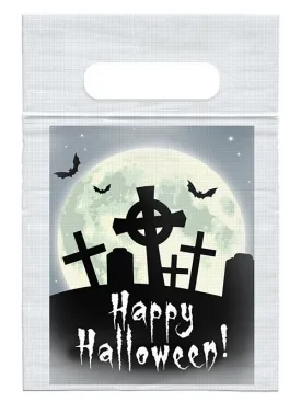 Haunted Graveyard Card Insert With Sealed Party Bag - Each