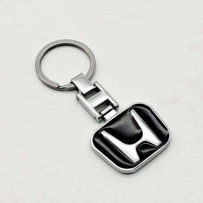 Honda Black Metal Keychain Keyring