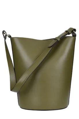 HYER GOODS: LUXE CONVERTIBLE BUCKET BAG LEATHER HANDBAG WITH REMOVABLE SHOULDER   CROSSBODY STRAPS