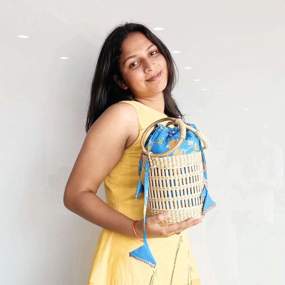 IMARS Potli Basket Bag- Blue