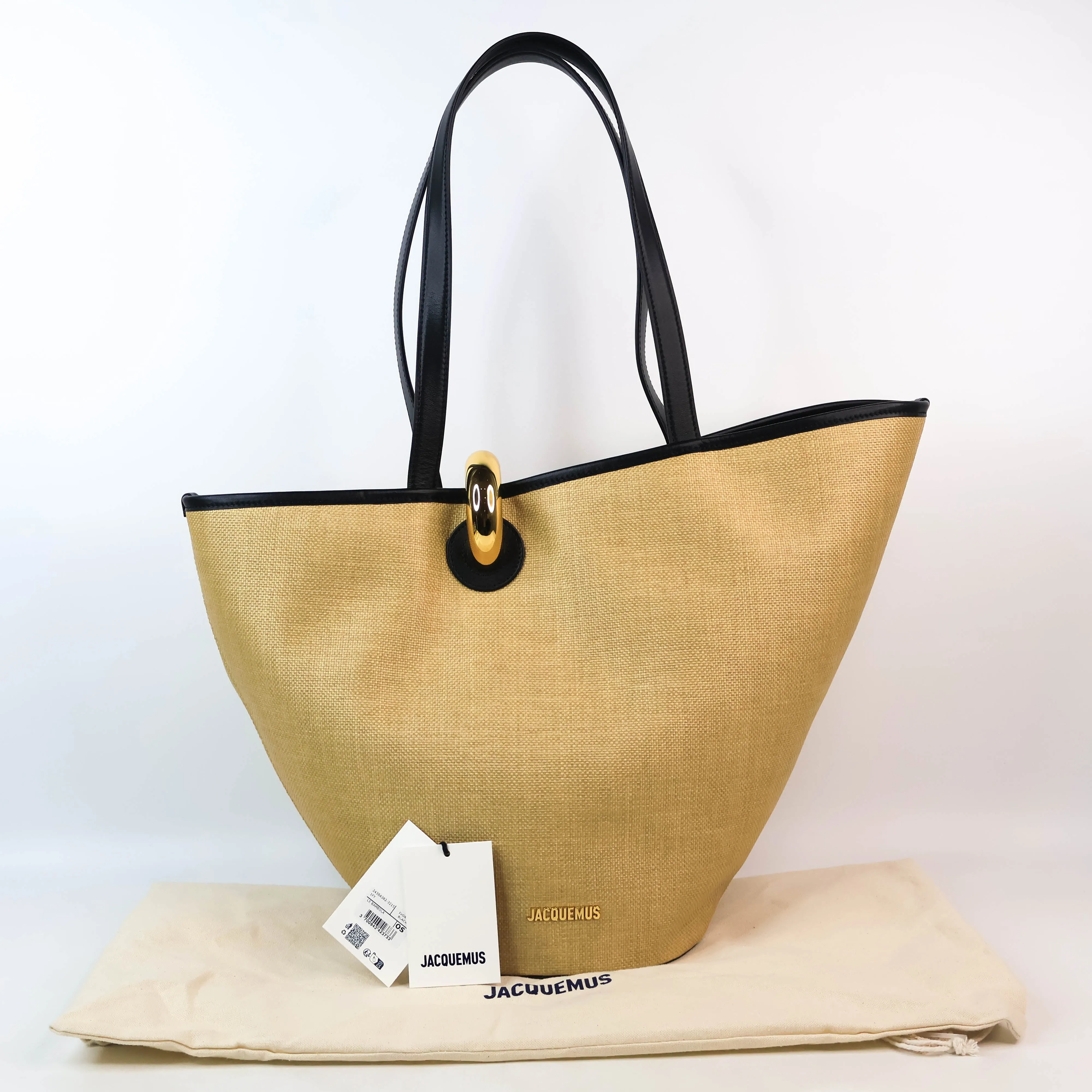 Jacquemus Le Bambola Bucket Beige Black