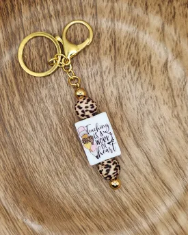 Keychain-Teaching is a Work of Heart (Leopard)