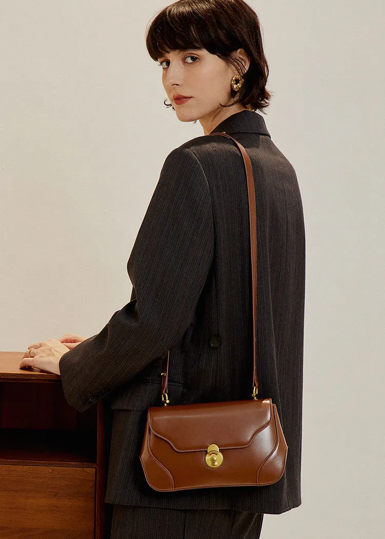 Leather Baguette Shoulder Bag