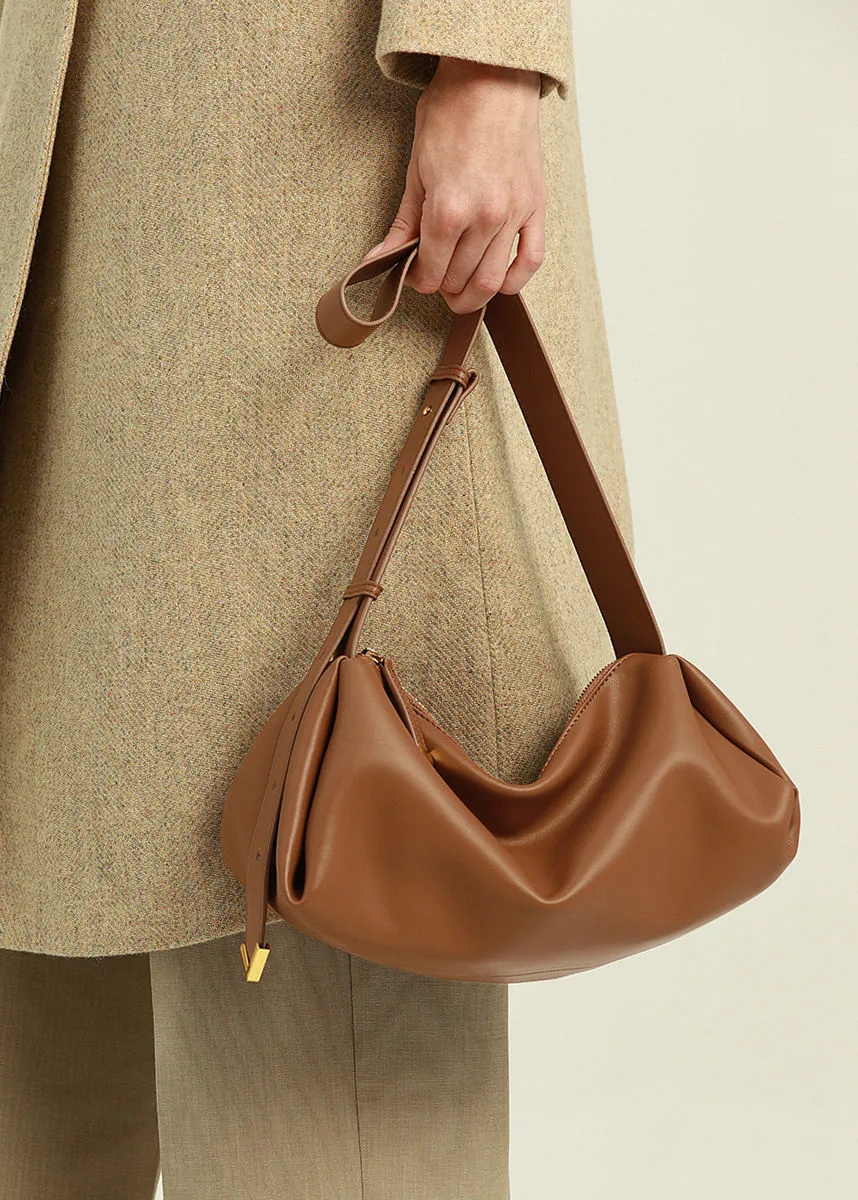 Leather Crescent Shoulder Bag