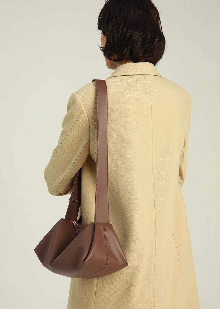 Leather Crescent Shoulder Bag