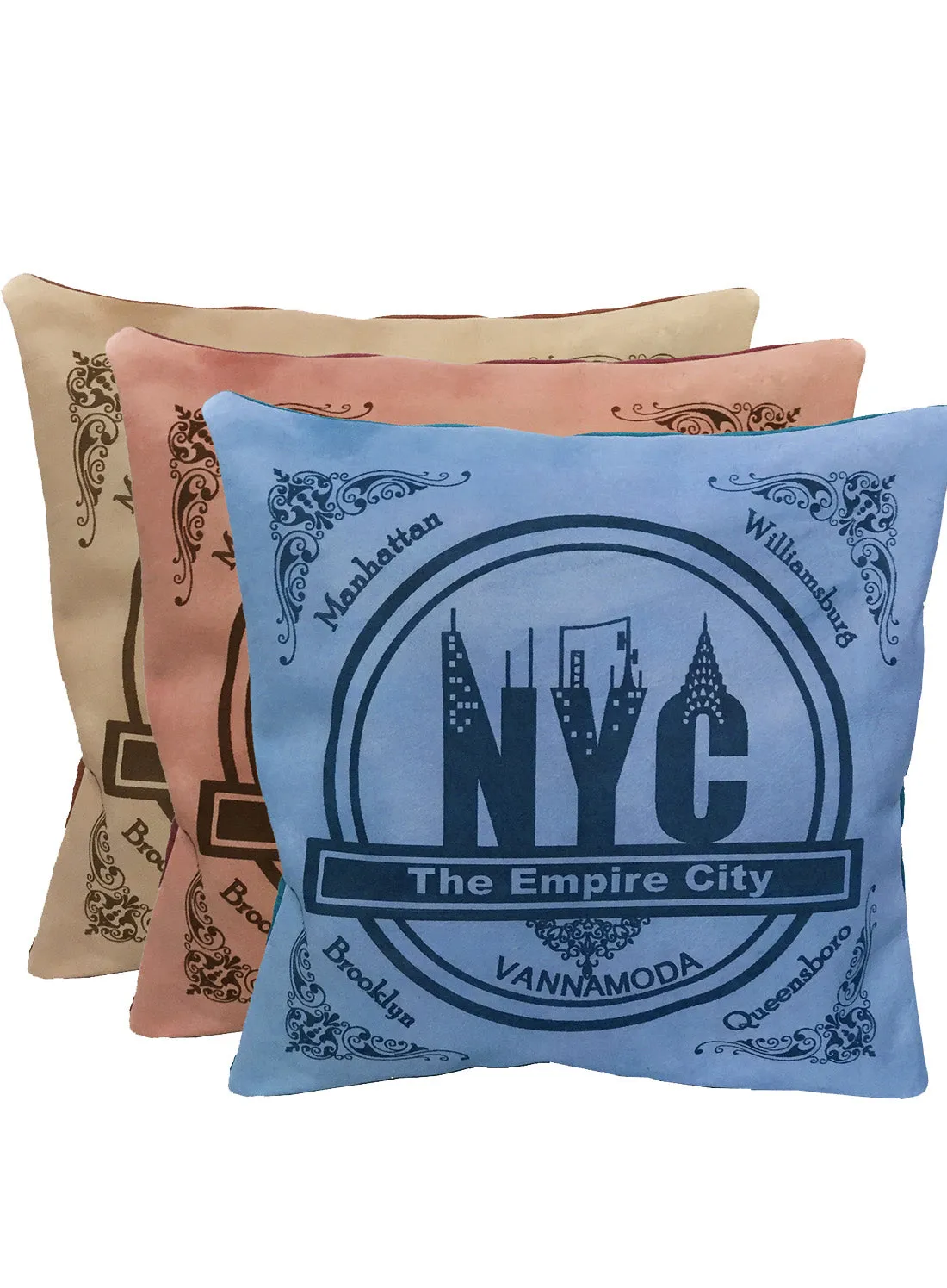 Leather Engrave Cushion Cover - Empire City NYC