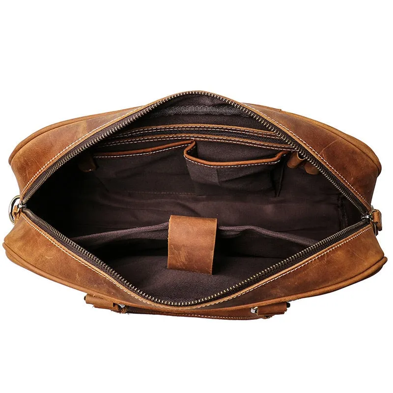 Leather Laptop Bag  Vintage Leather Briefcase