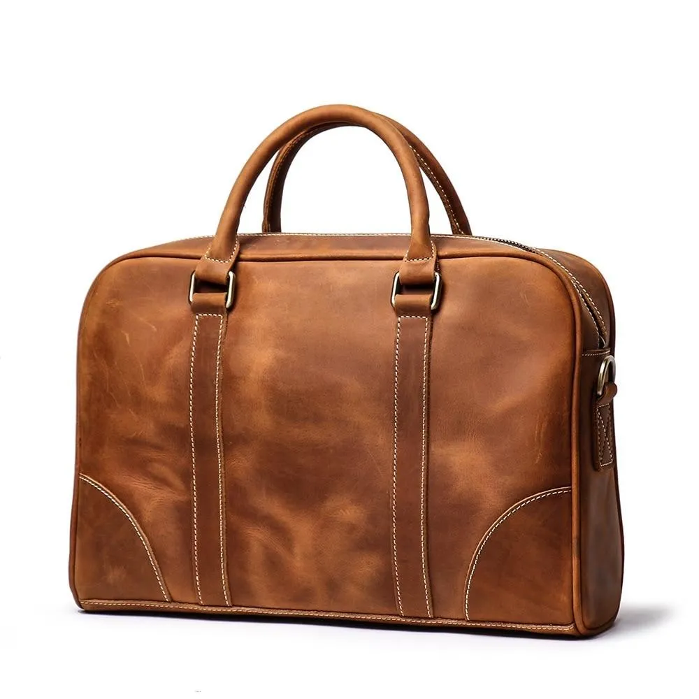 Leather Laptop Bag  Vintage Leather Briefcase