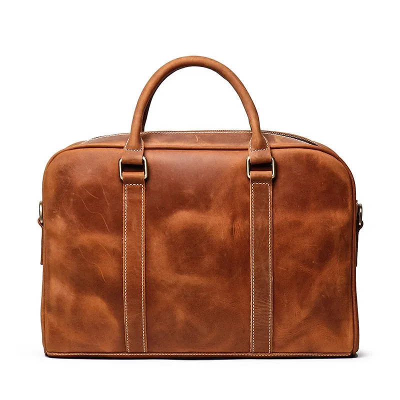 Leather Laptop Bag  Vintage Leather Briefcase