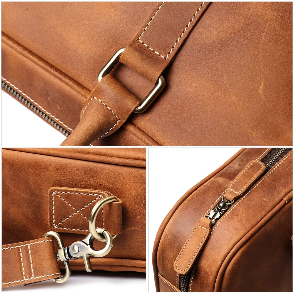 Leather Laptop Bag  Vintage Leather Briefcase