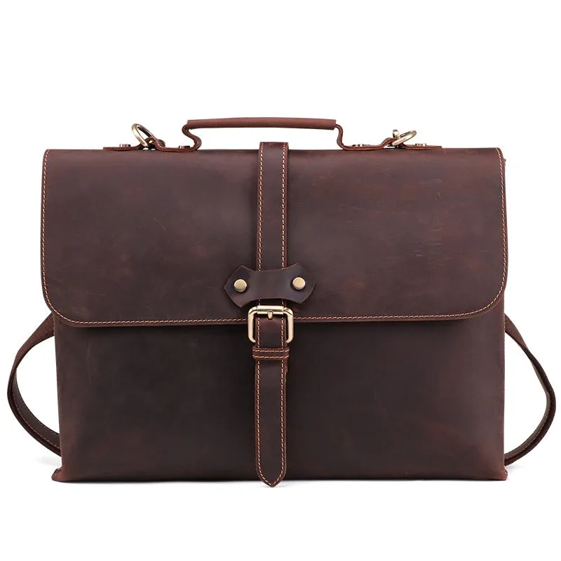 Leather men's business briefcase Men's leather briefcase Hard briefcase Handbag Business Briefcase