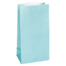 Light Blue Paper Party Bags - Pack of 12