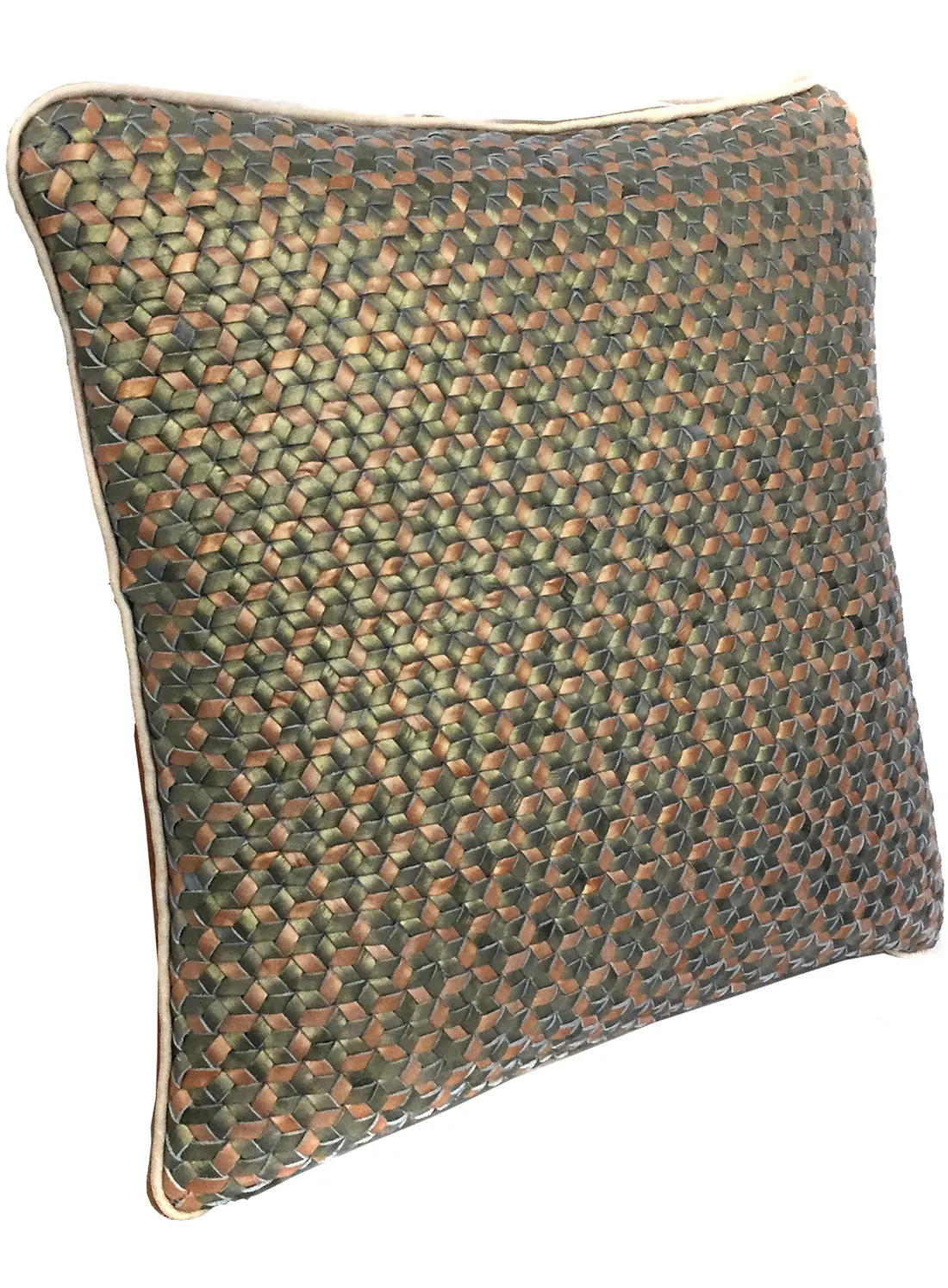 Linda Woven  Leather cushion cover