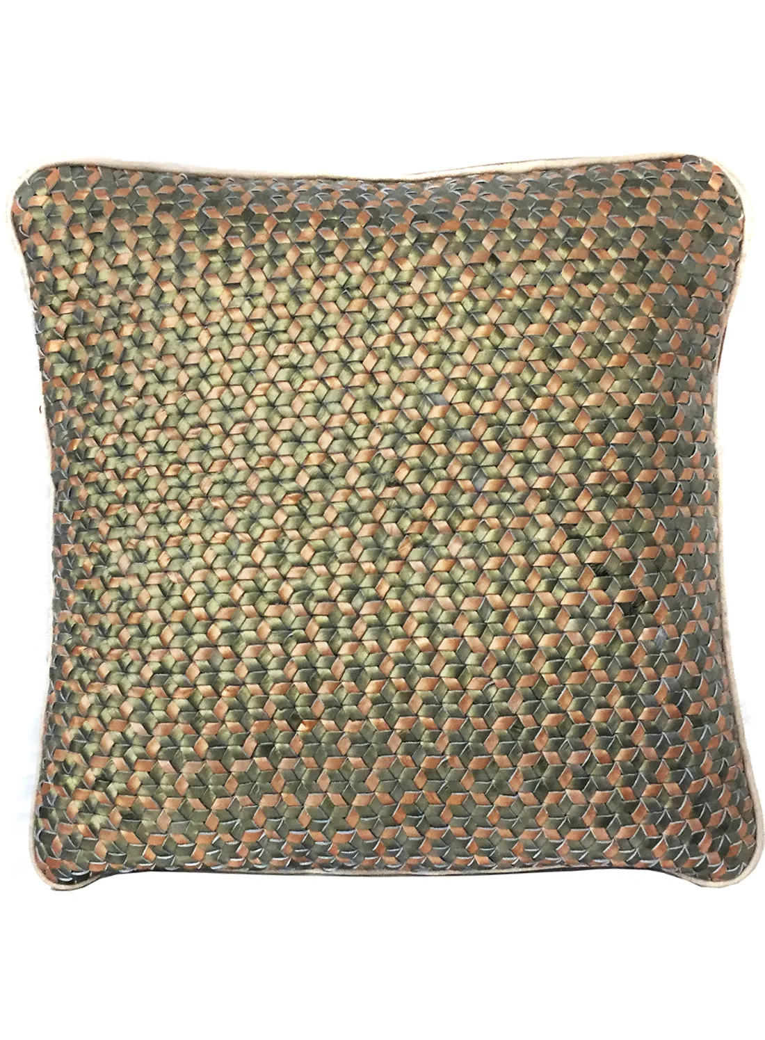 Linda Woven  Leather cushion cover