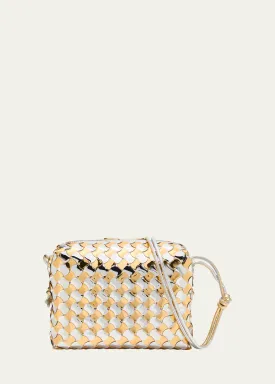 Loop Small Intrecciato Metallic Crossbody Bag