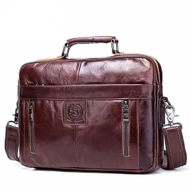 Luxury Genuine Leather Business Briefcase/Shoulder Bag