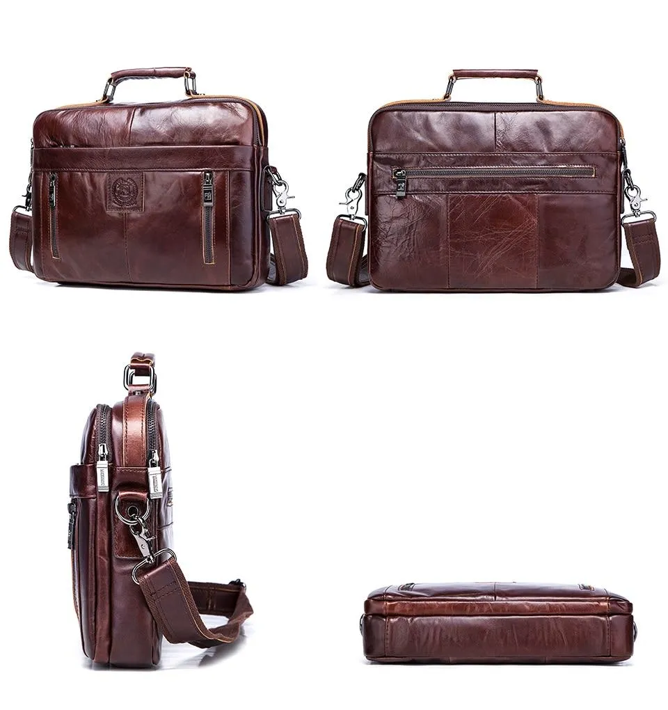 Luxury Genuine Leather Business Briefcase/Shoulder Bag