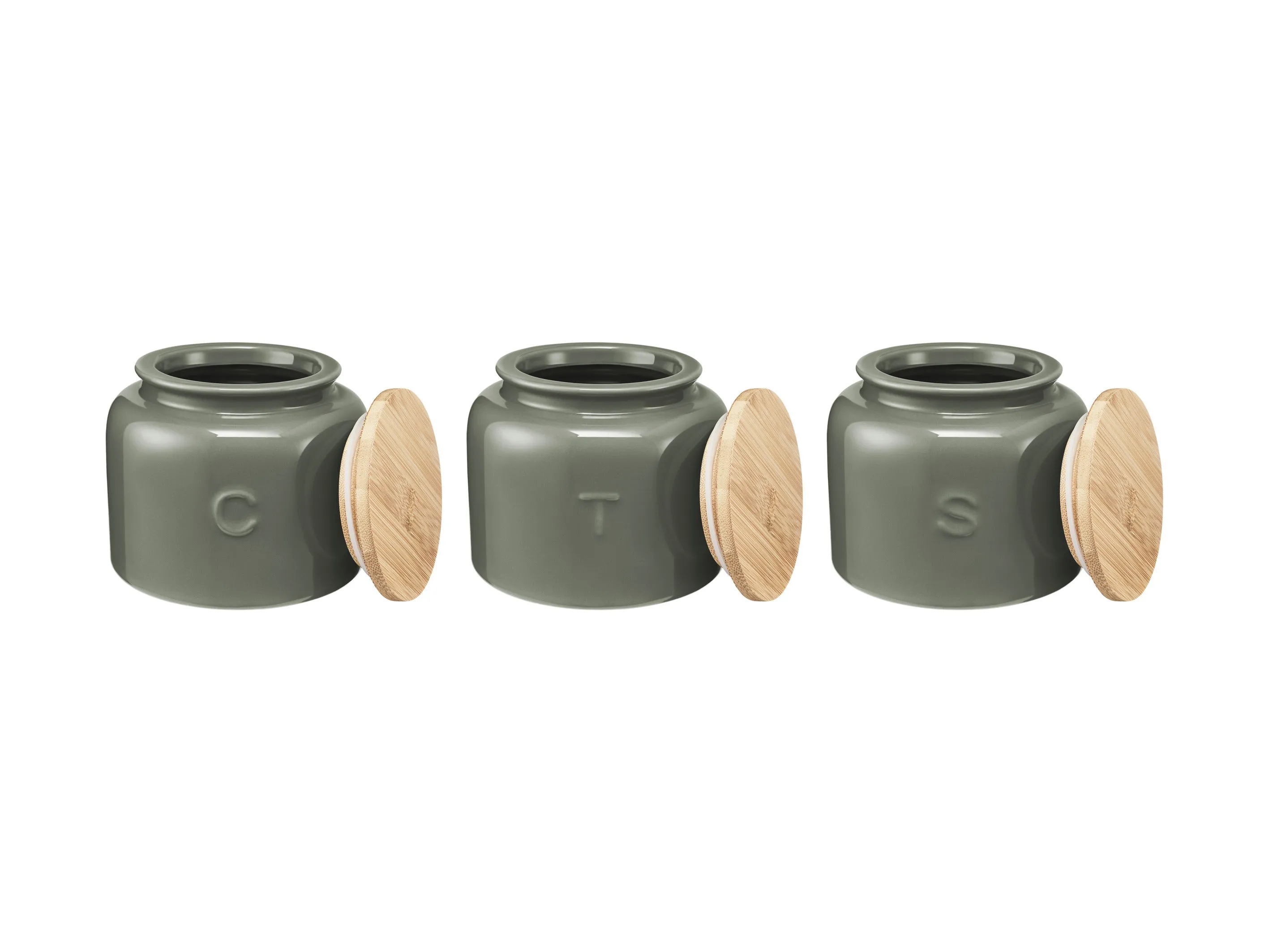 Maxwell & Williams Indulgence Canisters 600ml - Set of 3 - Sage