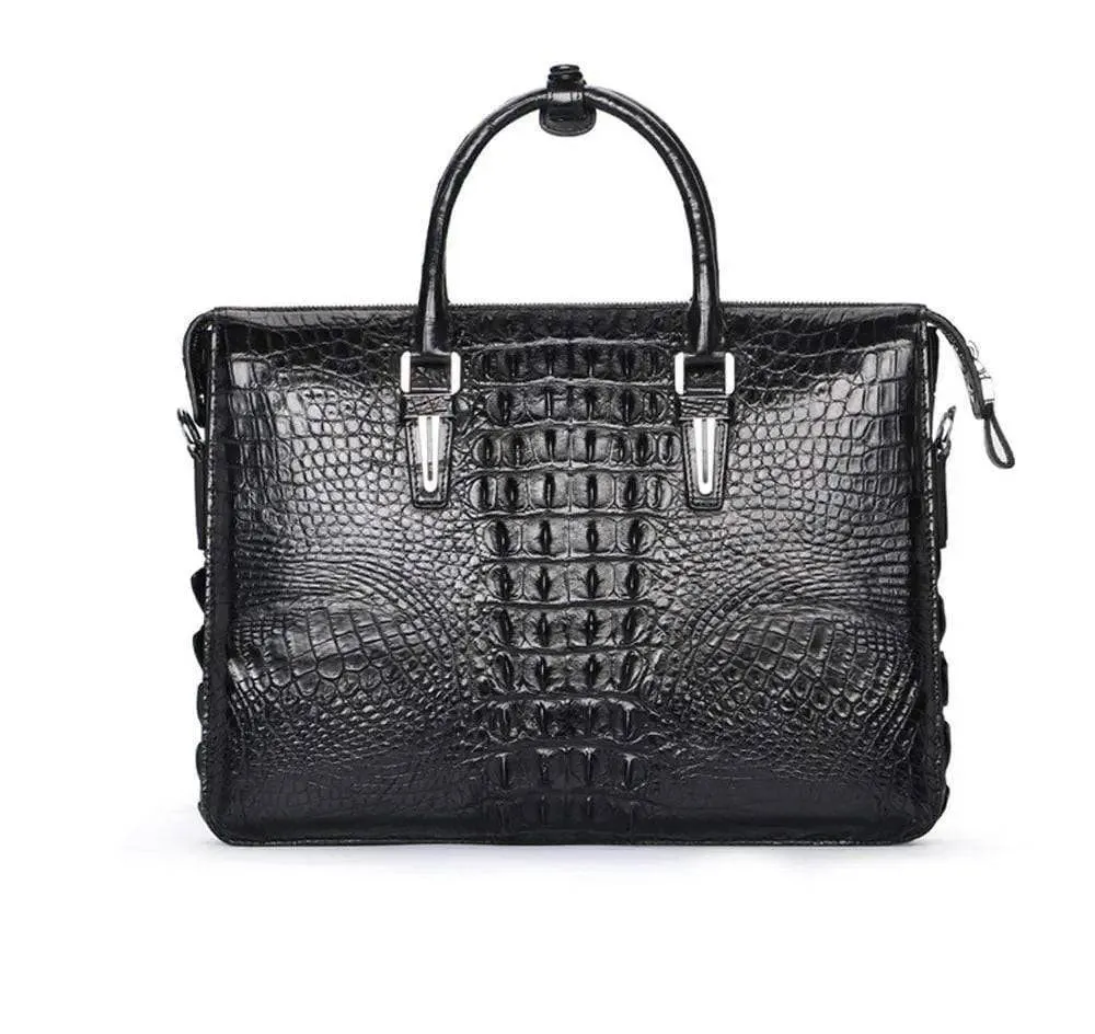 Men's Crocodile Leather Briefcase,Business Bag,Computer Bags,Laptop Bags