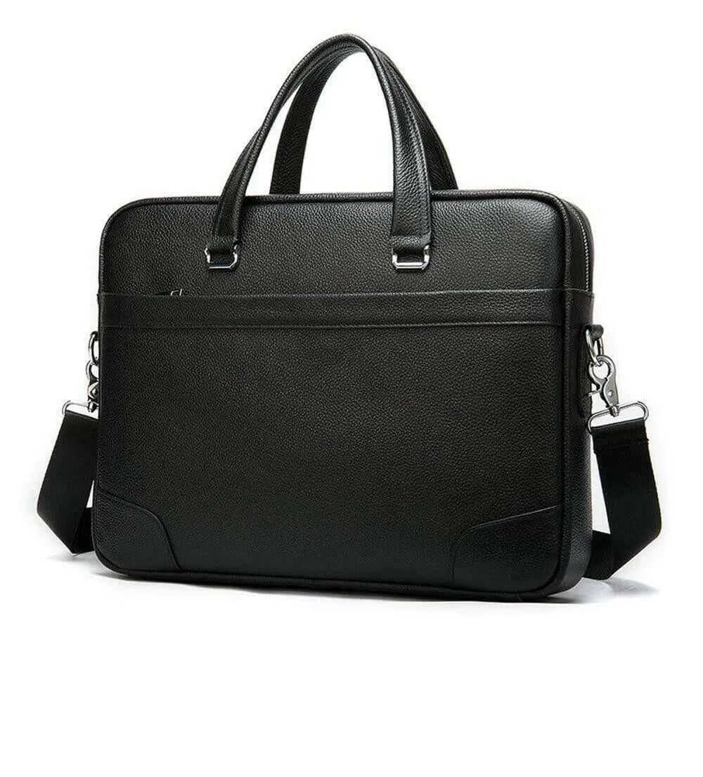 Men's Genuine Leather Laptop Briefcase Messenger Busienss Bags