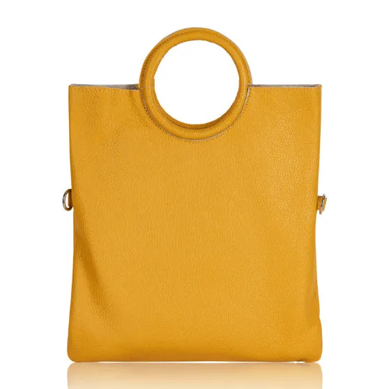 Multi-use Italian Leather Tote with Pouch