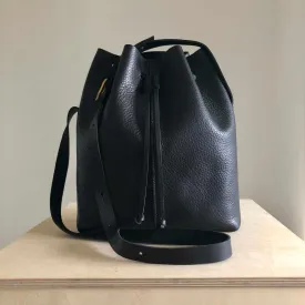 Nomad Maxi Leather Bucket Bag in Black or Tan