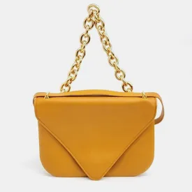 Orange Leather Mount Shoulder Bag